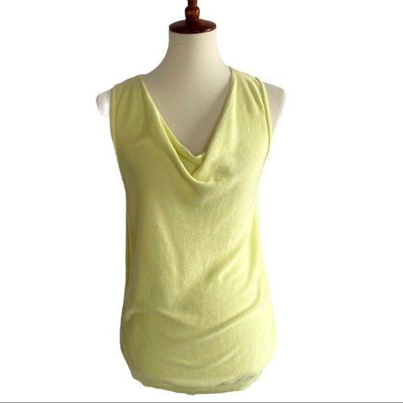 Chico's Tops - Chico’s Lemon Lime Sleeveless Cowl Neck Top